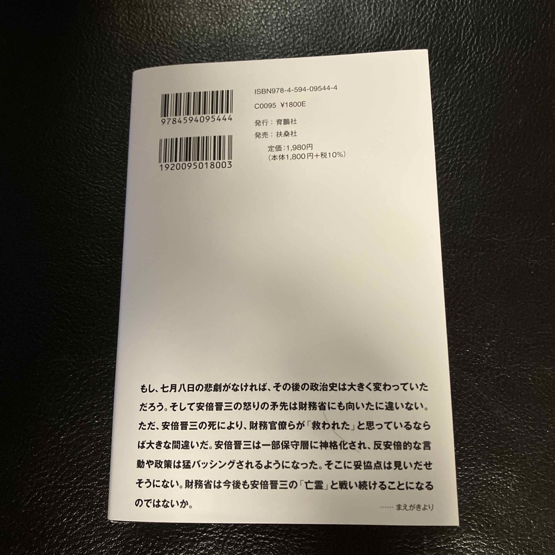 安倍晋三ｖｓ財務省 エンタメ/ホビーの本(文学/小説)の商品写真