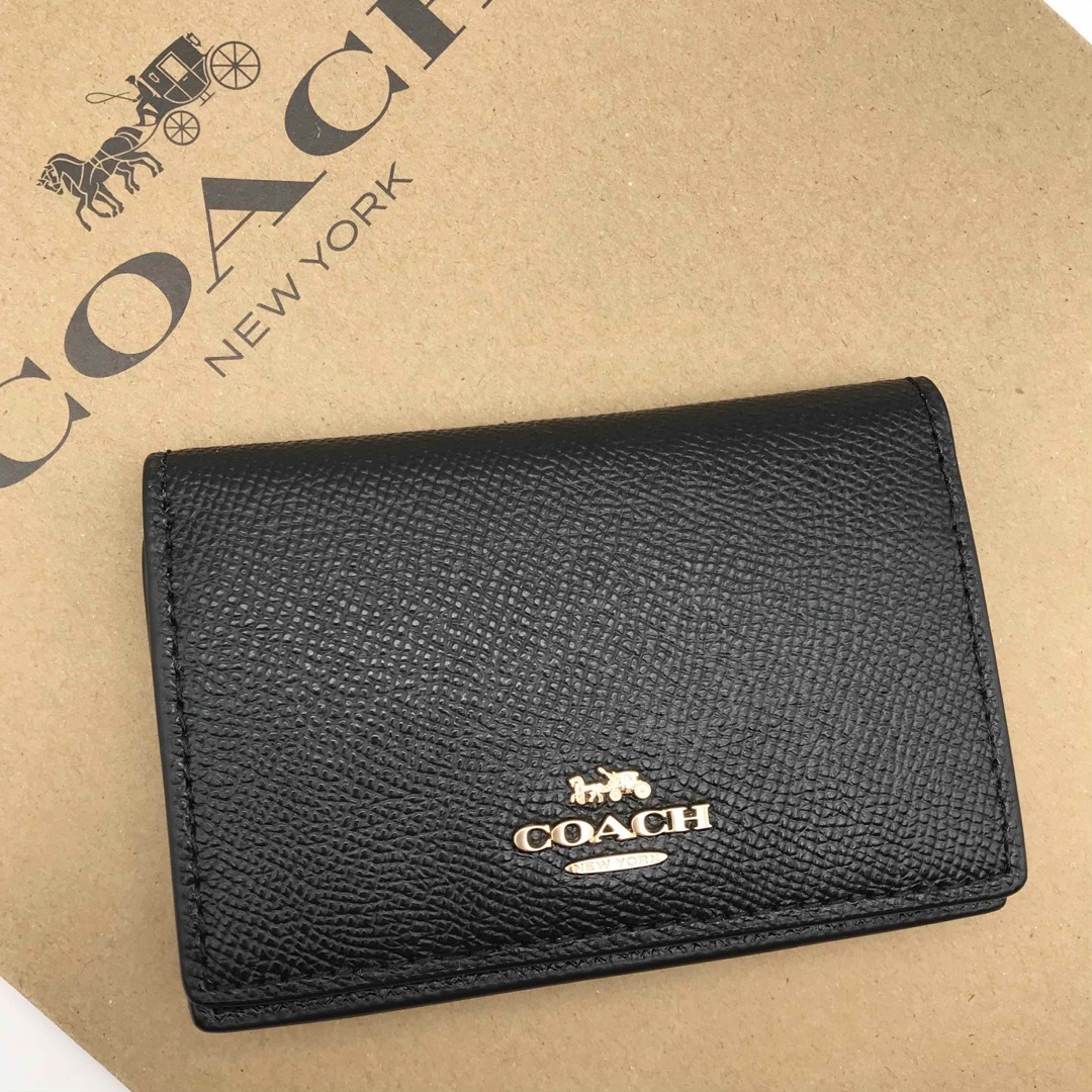 【COACH☆新品】ビジネス カード ケース！ブラック！名刺入れ！男女兼用！ | フリマアプリ ラクマ