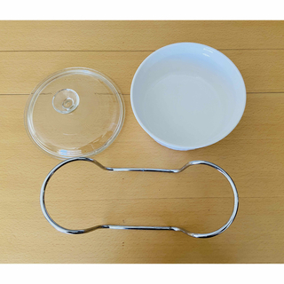 パイレックス(Pyrex)の【Pyrex】CORNING WARE ホルダー付 キャセロール（F-5-B）(調理道具/製菓道具)