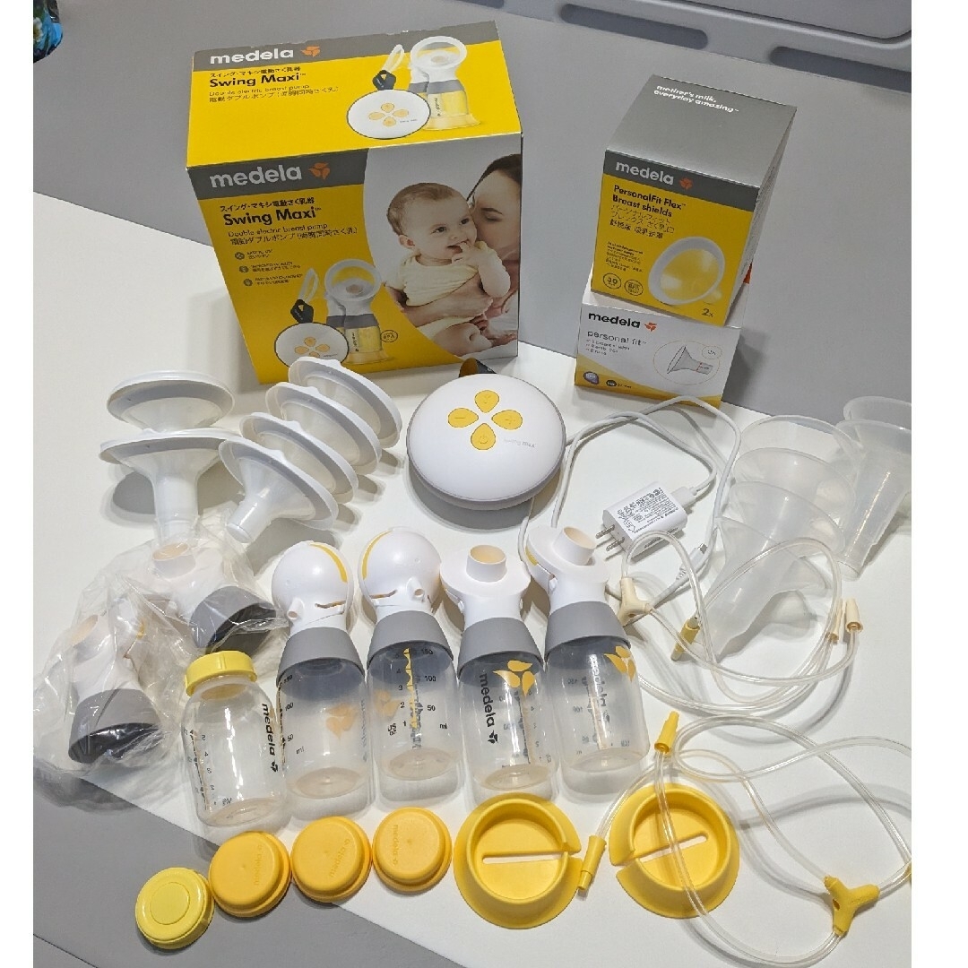 medela(メデラ）両胸さく乳器　セット電動搾乳器