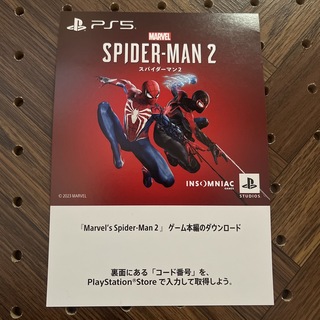 プレイステーション(PlayStation)のPS5 marvel's spider-man 2 プロダクトコード　未使用(家庭用ゲームソフト)