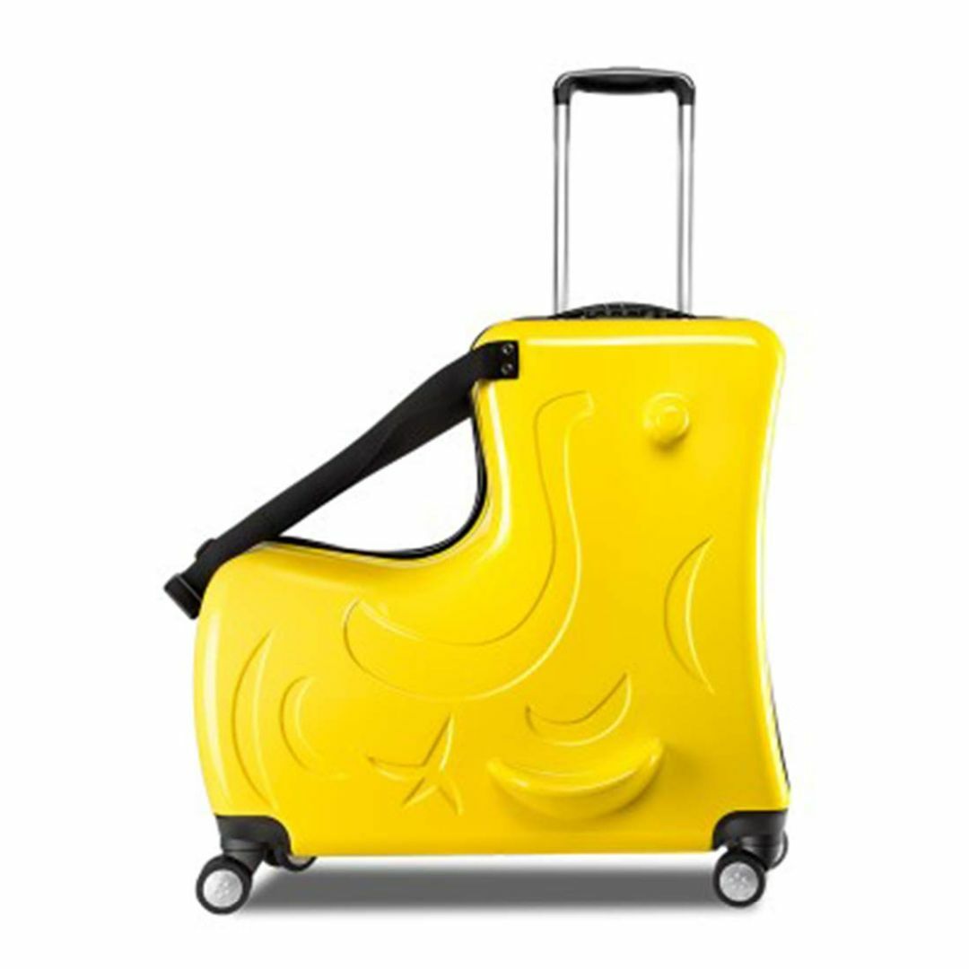50kgまで推薦年齢【色: イエロー】DINGHANG スーツケース 子供が乗れるスーツケース 子供