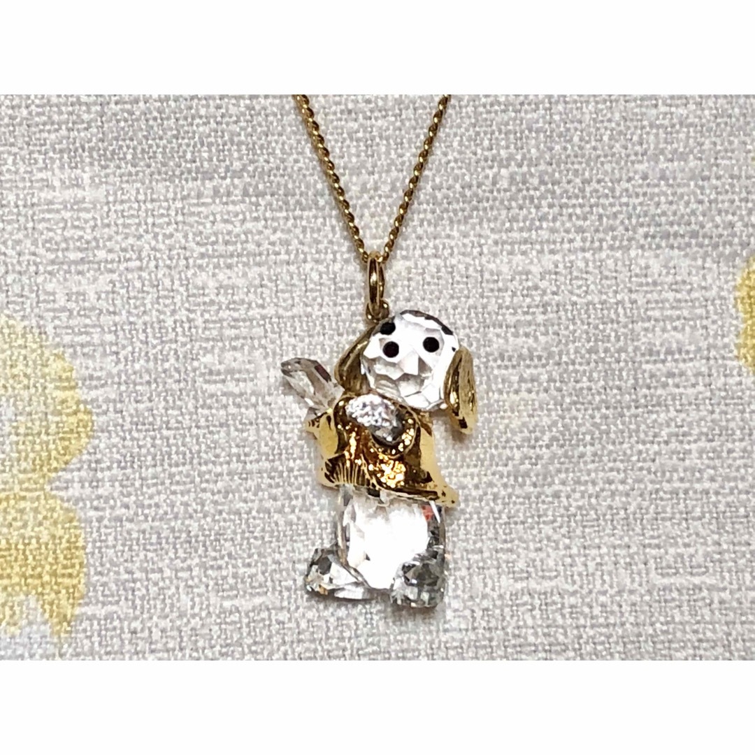 いぬ縦3×横15新品■SWAROVSKI■スワロフスキー■いぬ■子犬■ネックレス■ペンダント