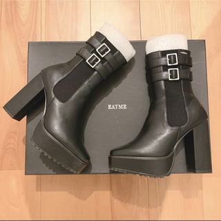 イートミー(EATME)のEATME イートミー 地雷系 ブーツ ダブルベルトサイドゴアブーツ 黒ブーツ(ブーツ)