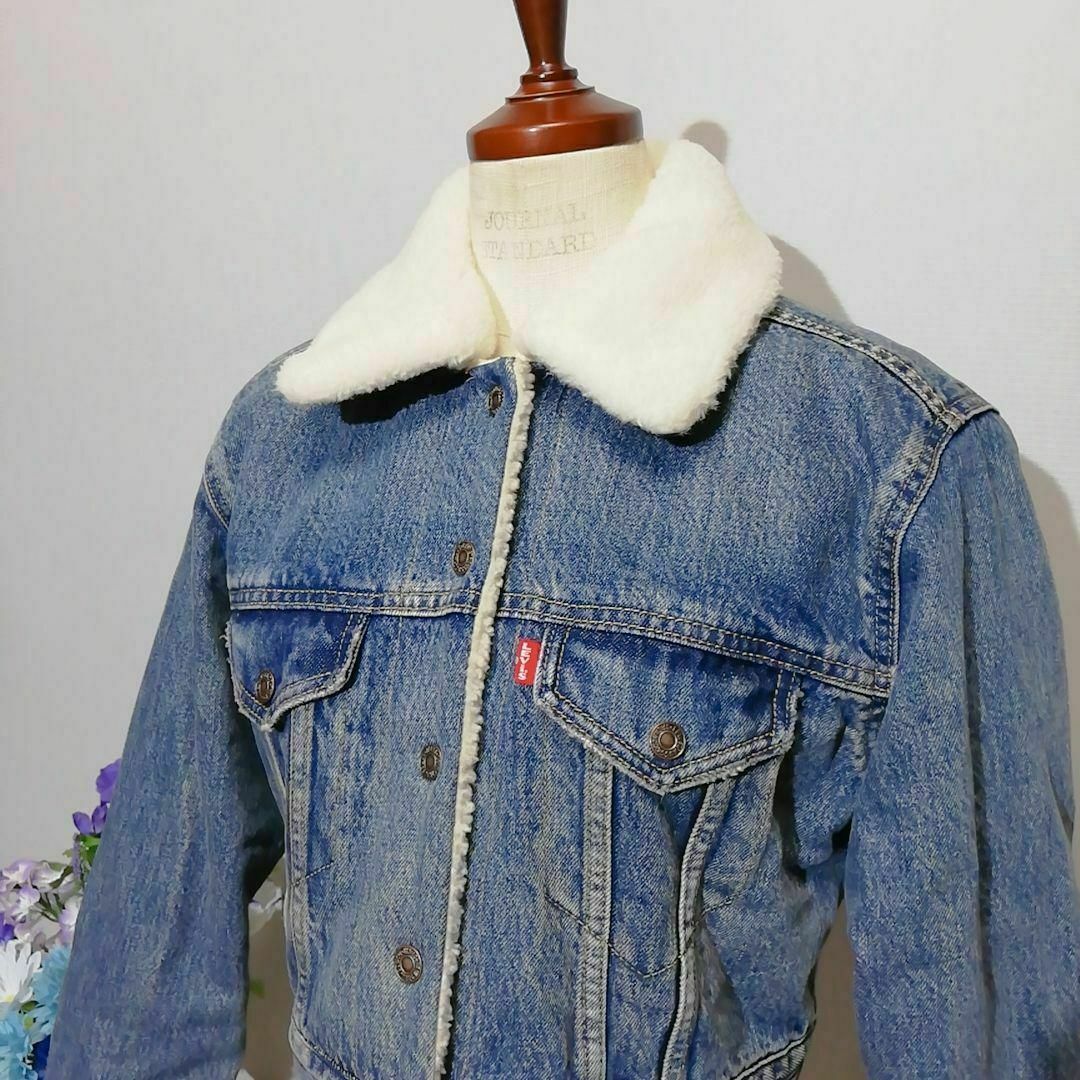 ★美品★ Levi’s Ｇジャン デニムジャケット 裏ボア 丈短め XS