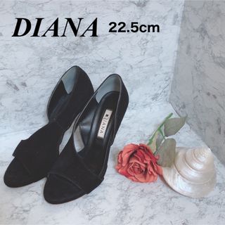 ダイアナ(DIANA)の【人気】ダイアナハイヒール黒22.5cmスエード／DIANAパンプスブラック㉓(ハイヒール/パンプス)