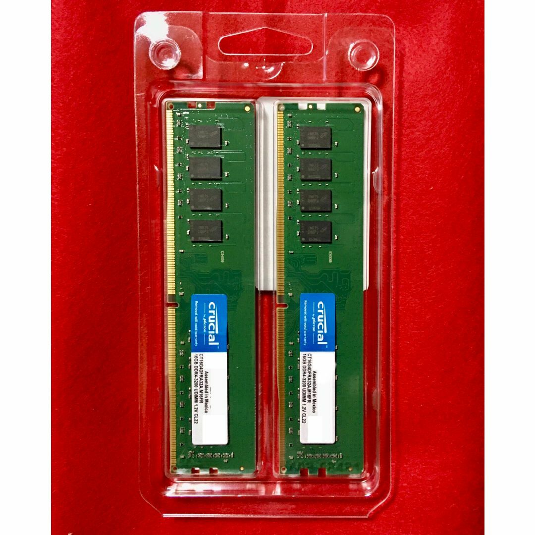 新品 高品質 メモリ Crucial DDR4 PC4-25600 16GB×2-