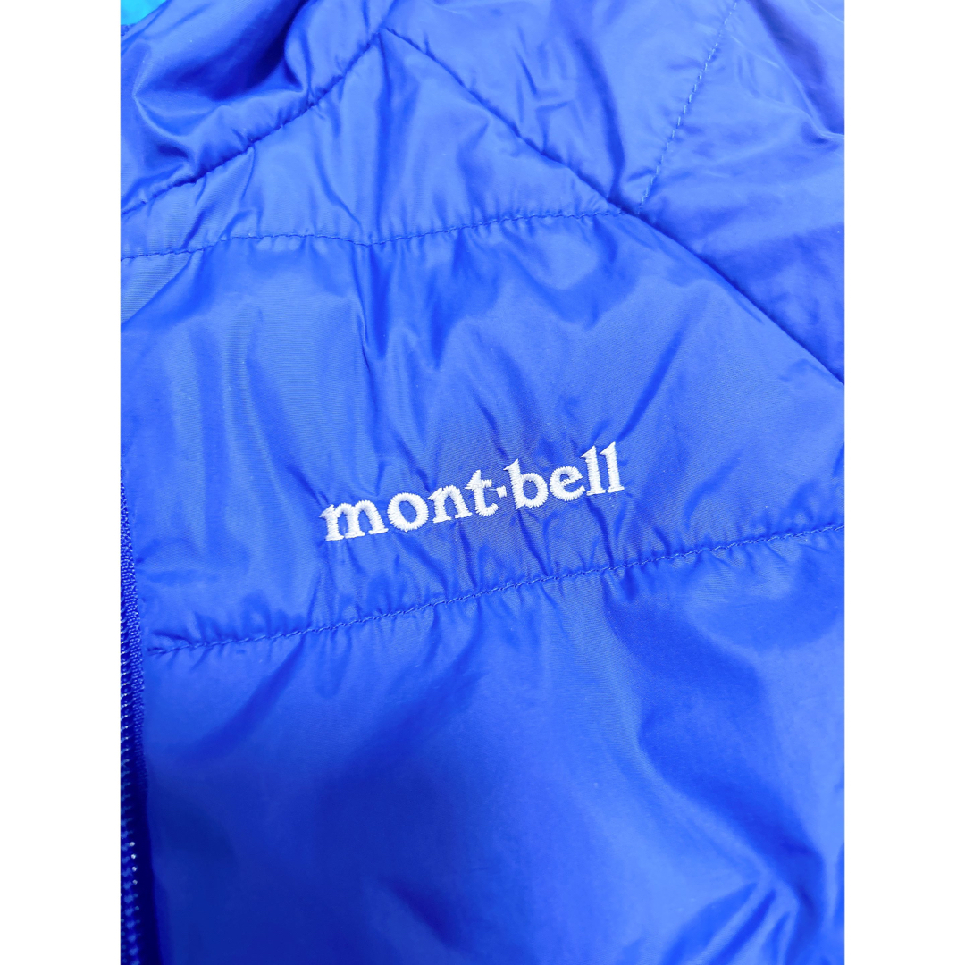 mont bell(モンベル)のmont-bellモンベル リバーシブル中綿ジャケット 130 ブルー キッズ/ベビー/マタニティのキッズ服男の子用(90cm~)(ジャケット/上着)の商品写真