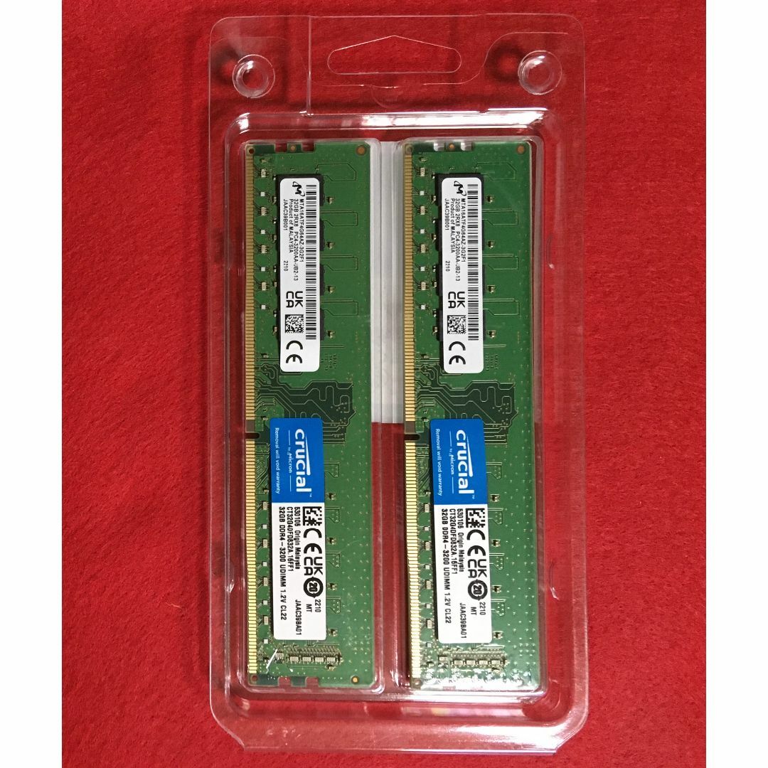 crucial - 新品 高品質 メモリ Crucial DDR4 PC4-25600 32GB×2の通販
