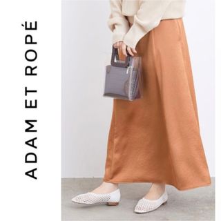 アダムエロぺ(Adam et Rope')のADAM ET ROPE'　サテンセミフレアスカート(ロングスカート)