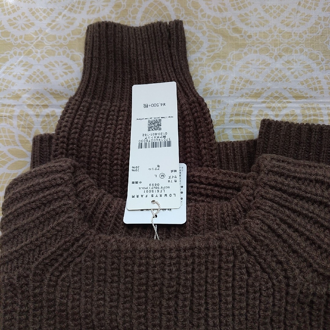 LOWRYS FARM(ローリーズファーム)の未使用タグ付き　ローリーズファーム　5Gあぜ編みニットセーター　丸首セーター レディースのトップス(ニット/セーター)の商品写真