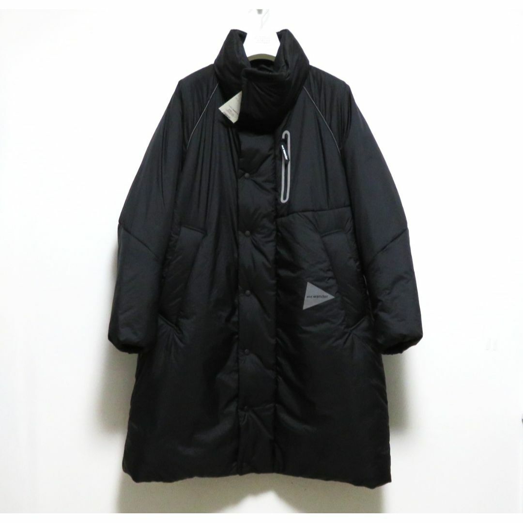 and wander PRIMALOFT rip coat S/M ブラック