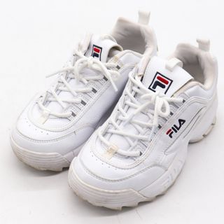 フィラ(FILA)のフィラ ダッドスニーカー ディスラプター 厚底 ブランド シューズ 靴 レディース 23.5cmサイズ ホワイト FILA(スニーカー)