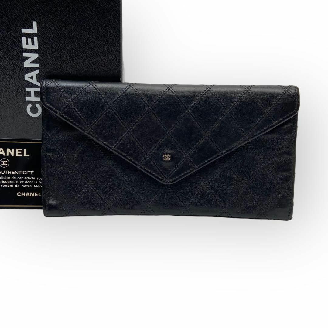 シャネル CHANEL ココマーク レザー 折り財布 長財布