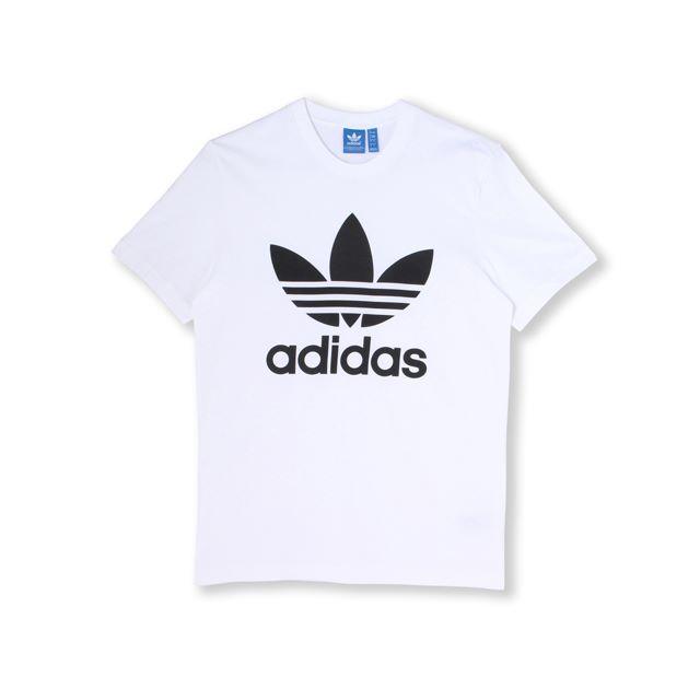 adidas(アディダス)のL【新品/即日発送OK】adidas オリジナルス デカロゴ Tシャツ 白/黒 メンズのトップス(Tシャツ/カットソー(半袖/袖なし))の商品写真