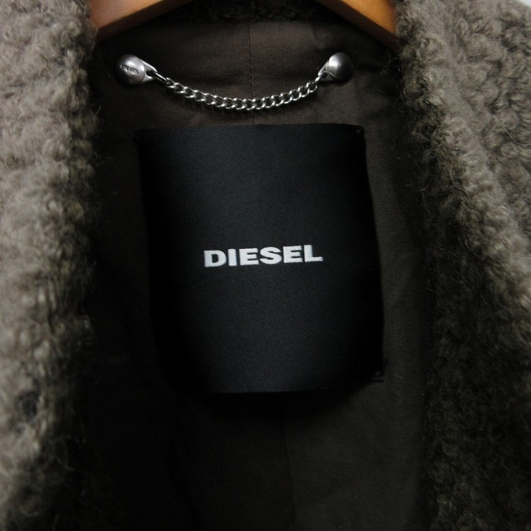 DIESEL(ディーゼル)のディーゼル 美品 ウールコート ジャケット 緑 グレー XXS IBO44 レディースのジャケット/アウター(ロングコート)の商品写真