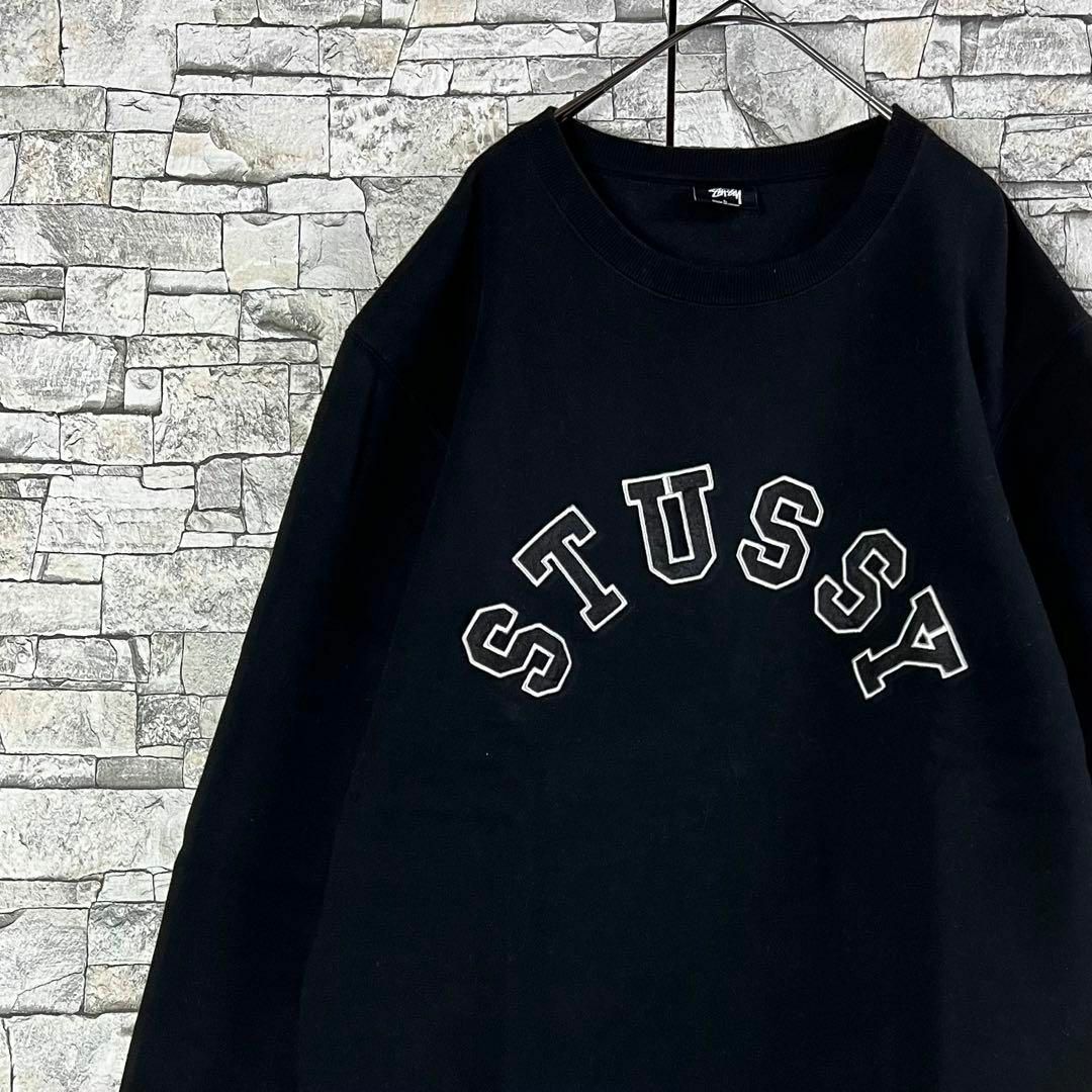 今だけこの価格 【即完売モデル】STUSSY アーチ 刺繍ロゴ 希少L 入手