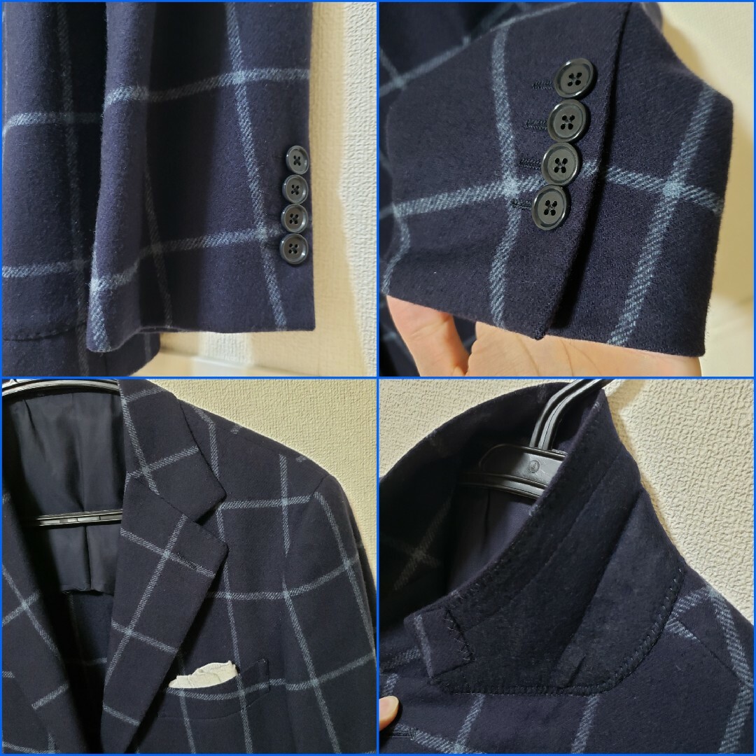UNITED ARROWS - 良品】UNITED ARROWSウール起毛ウィンドウペン UNITED ARROWS - 良品】UNITED ARROWSウール起毛ウィンドウペン