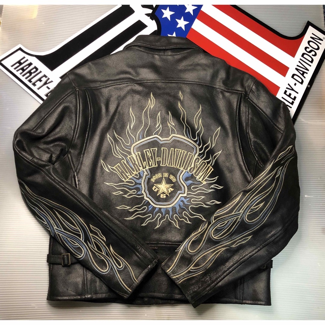 【美品】Harley Davidson 革ジャン 本革 ライダース ハーレー