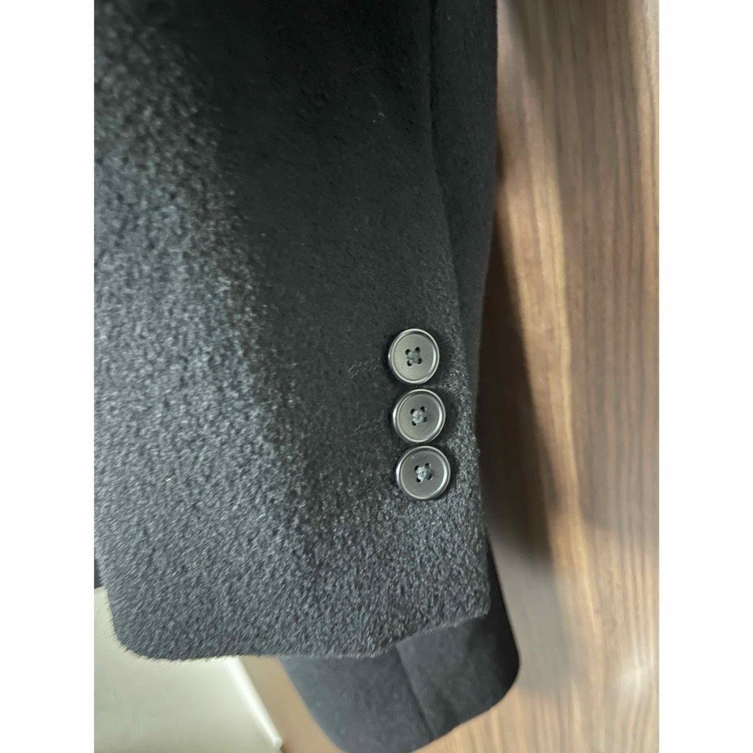 UNIQLO(ユニクロ)のUNIQLO ユニクロ ウールカシミヤチェスターコート Black M メンズのジャケット/アウター(チェスターコート)の商品写真
