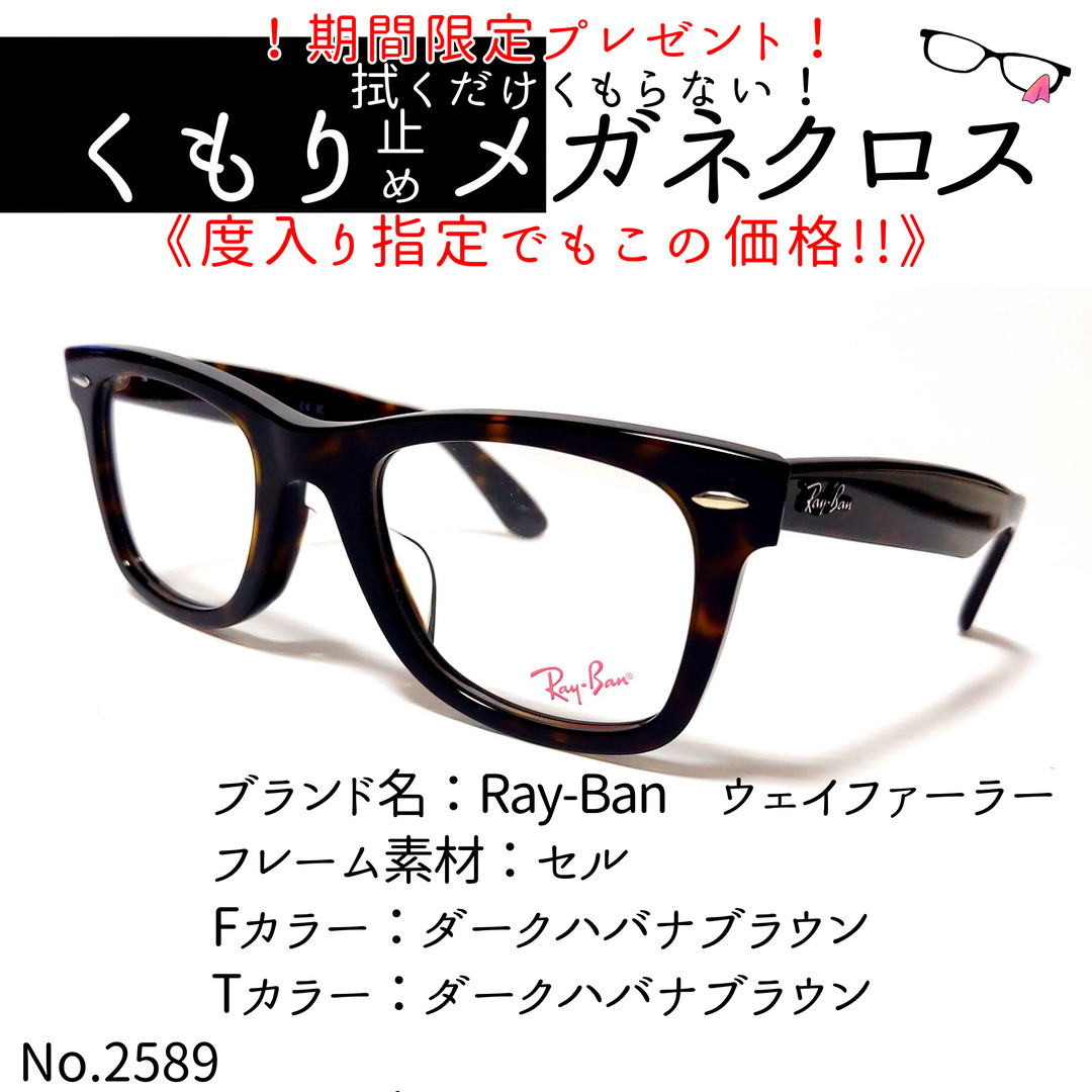 No.2589+メガネ　Ray-Ban　ウェイファーラー【度数入り込み価格】度付きメガネ