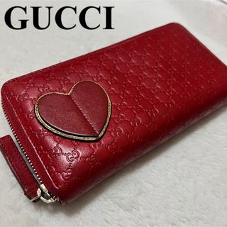 美品✨GUCCI 長財布 マイクロシマ GG オールレザー ピンク 箱付き-