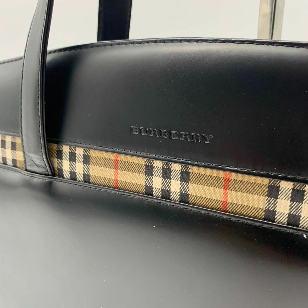 BURBERRY - 【美品】バーバリー カーフレザー トートバッグ ノバ