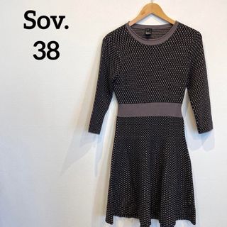 ソブ(Sov.)のソブ Sov. ワンピース ジャガードニットワンピース(ひざ丈ワンピース)