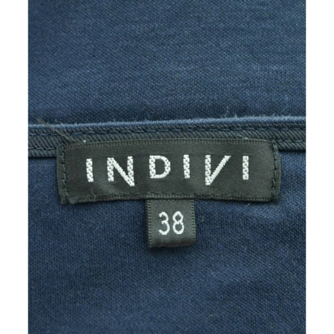 INDIVI(インディヴィ)のINDIVI インディヴィ Tシャツ・カットソー 38(M位) 紺(ボーダー) 【古着】【中古】 レディースのトップス(カットソー(半袖/袖なし))の商品写真