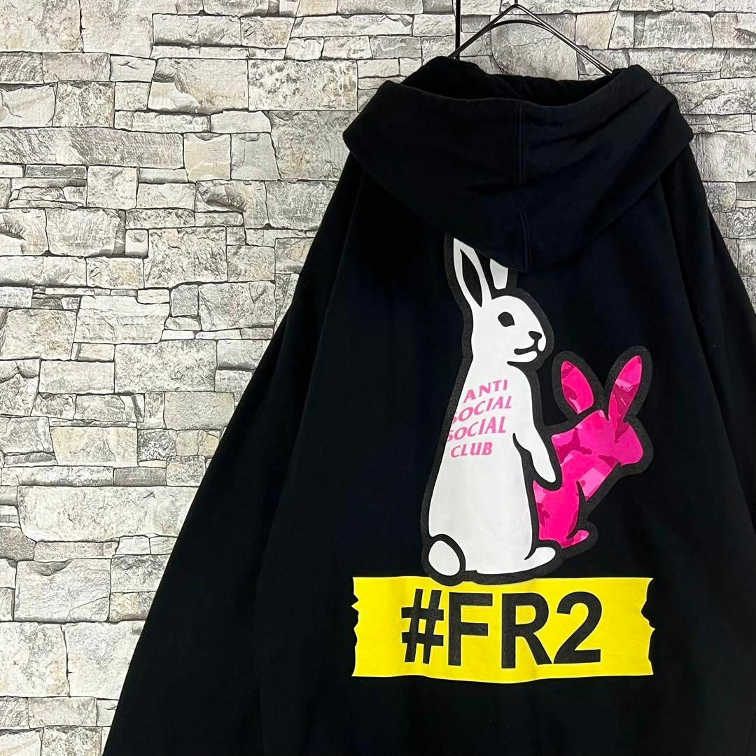 【限定コラボ】FR2×ASSC 頭狂色情兎　両面ロゴ　入手困難　即完売　パーカー