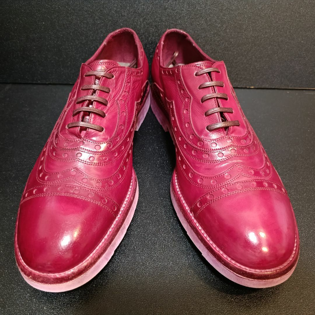 ドルチェ&ガッバーナ(Dolce&Gabbana) 革靴 赤 6.5 | フリマアプリ ラクマ