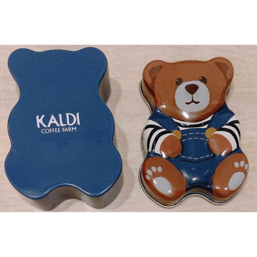 KALDI(カルディ)の【美品】KALDI カルディ ミニベア 空き缶 ピルケース 小物入れ インテリア/住まい/日用品のインテリア小物(小物入れ)の商品写真