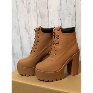 ティンバーランド(Timberland)のTimberland 風 ハイヒール ／ キャメル(ブーツ)