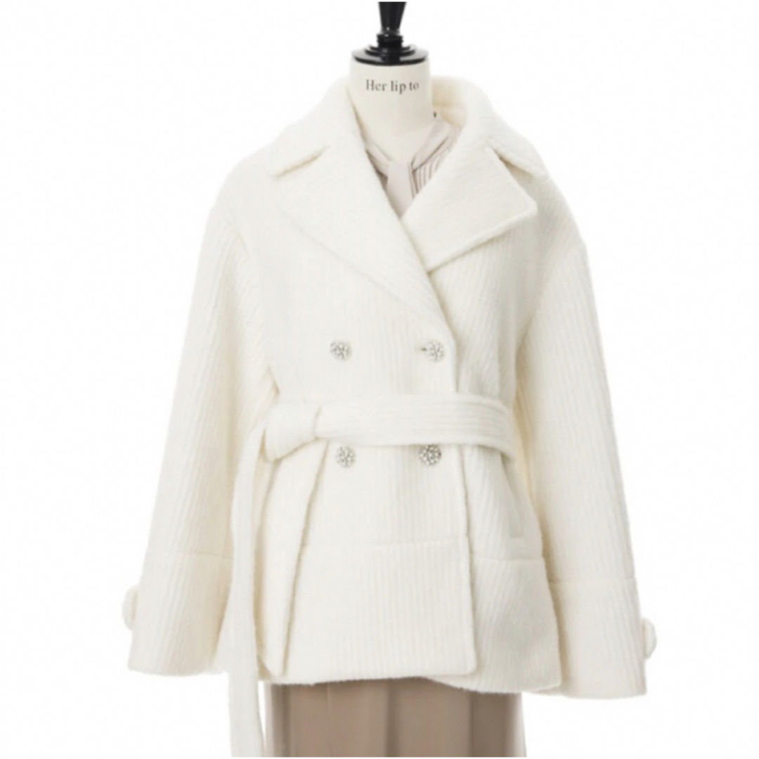 Her lip to - 《お値下げ中》herlipto Odette Wool-Blend Coatの通販 ...