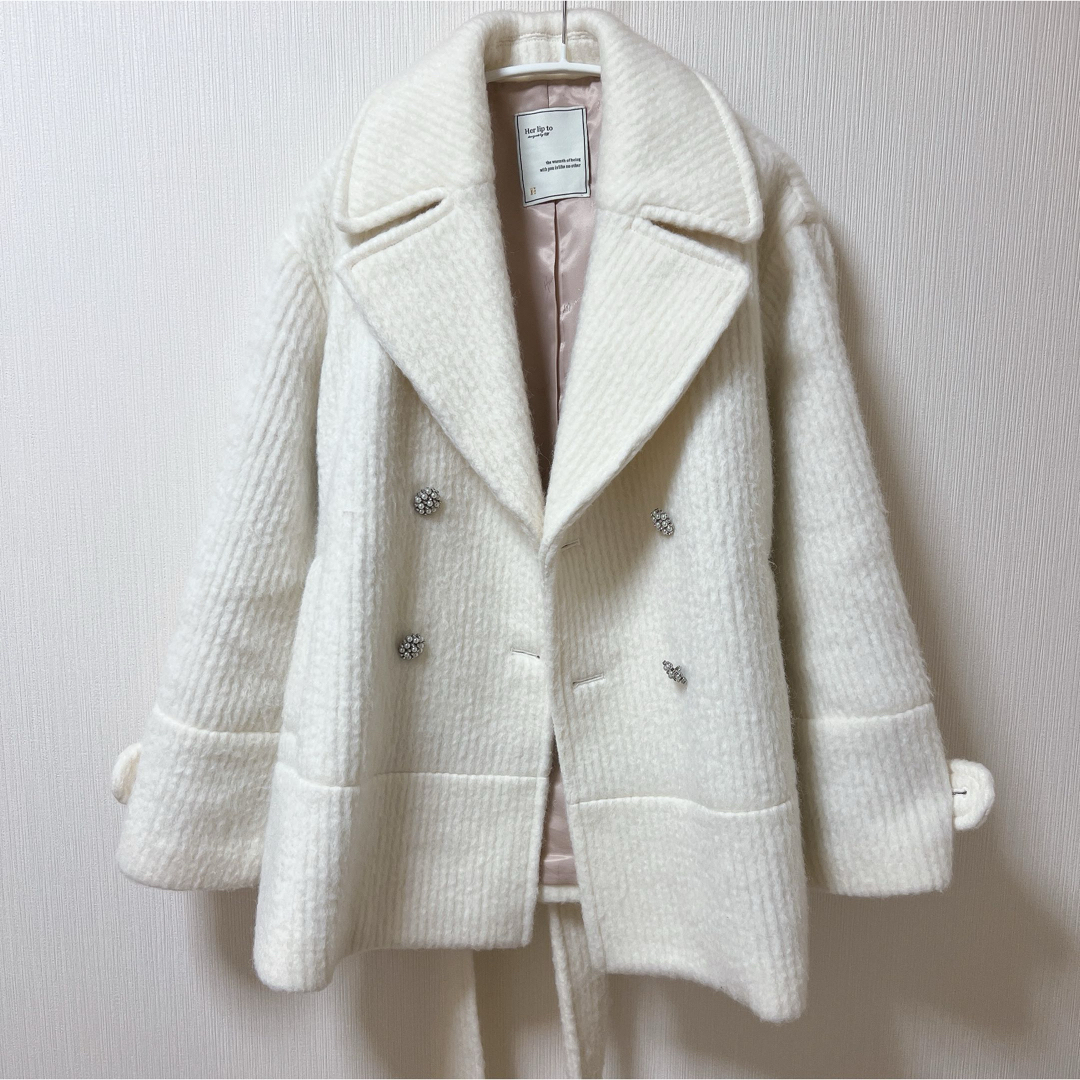 Her lip to - 《お値下げ中》herlipto Odette Wool-Blend Coatの通販 ...