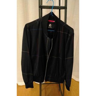 本物 美品 コレクションモデル ポールスミス レザー切替 ZIP UP ブルゾン