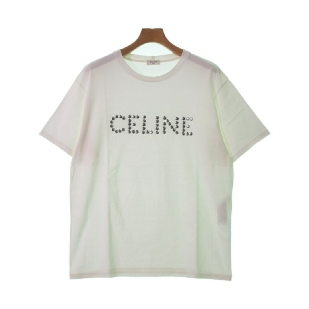 celine(セリーヌ)のCELINE セリーヌ Tシャツ・カットソー L オフホワイト 【古着】【中古】 メンズのトップス(Tシャツ/カットソー(半袖/袖なし))の商品写真