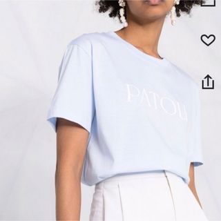 パトゥ(PATOU)のpatou パトゥ ロゴ Tシャツ ライトブルー サイズM 試着のみ(Tシャツ(半袖/袖なし))