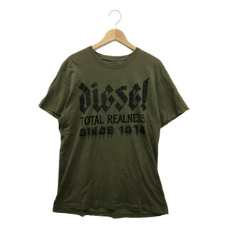 ディーゼル(DIESEL)のディーゼル DIESEL ラインストーン半袖Tシャツ    メンズ XL(Tシャツ/カットソー(半袖/袖なし))