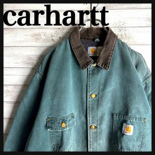 希少カラー入手困難　Carharttカーハート ダック地ネイティブ柄 ジャケット