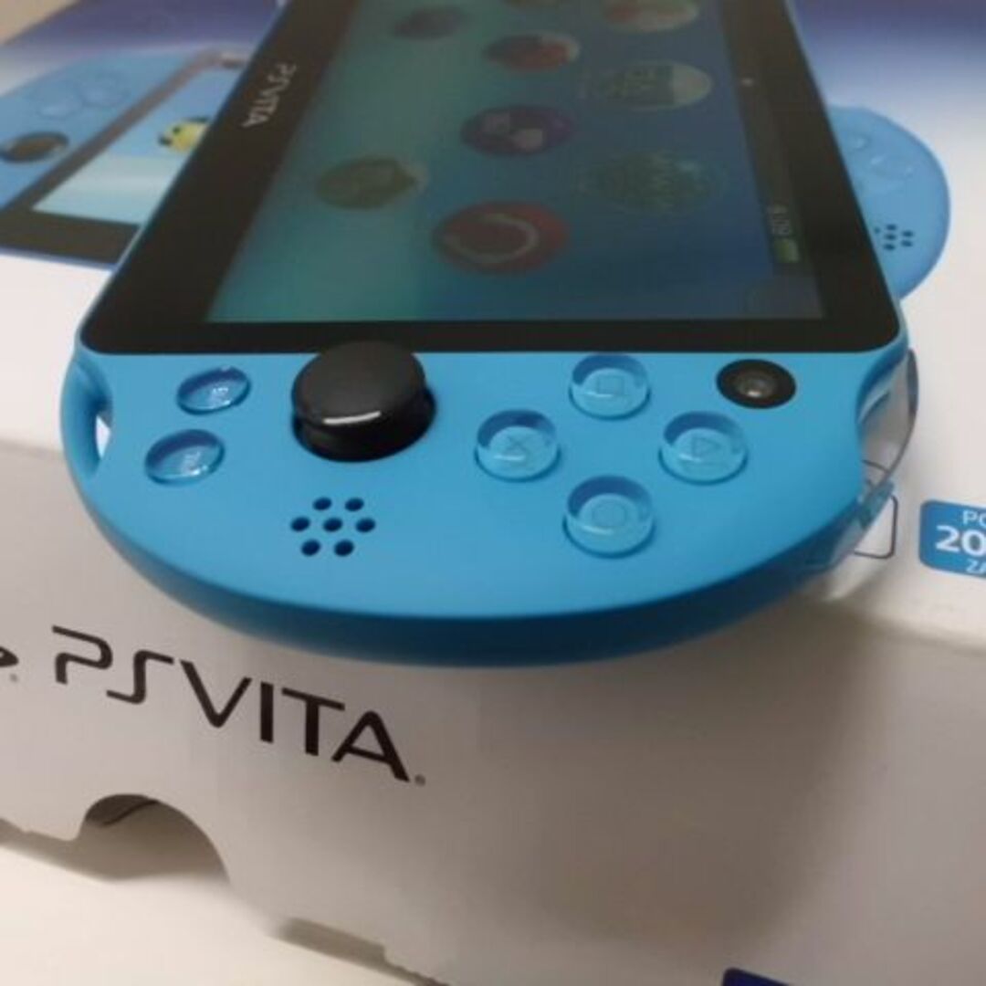 PlayStation Vita(プレイステーションヴィータ)のPSVITA PCH-2000 Aqua Blue エンタメ/ホビーのゲームソフト/ゲーム機本体(携帯用ゲーム機本体)の商品写真