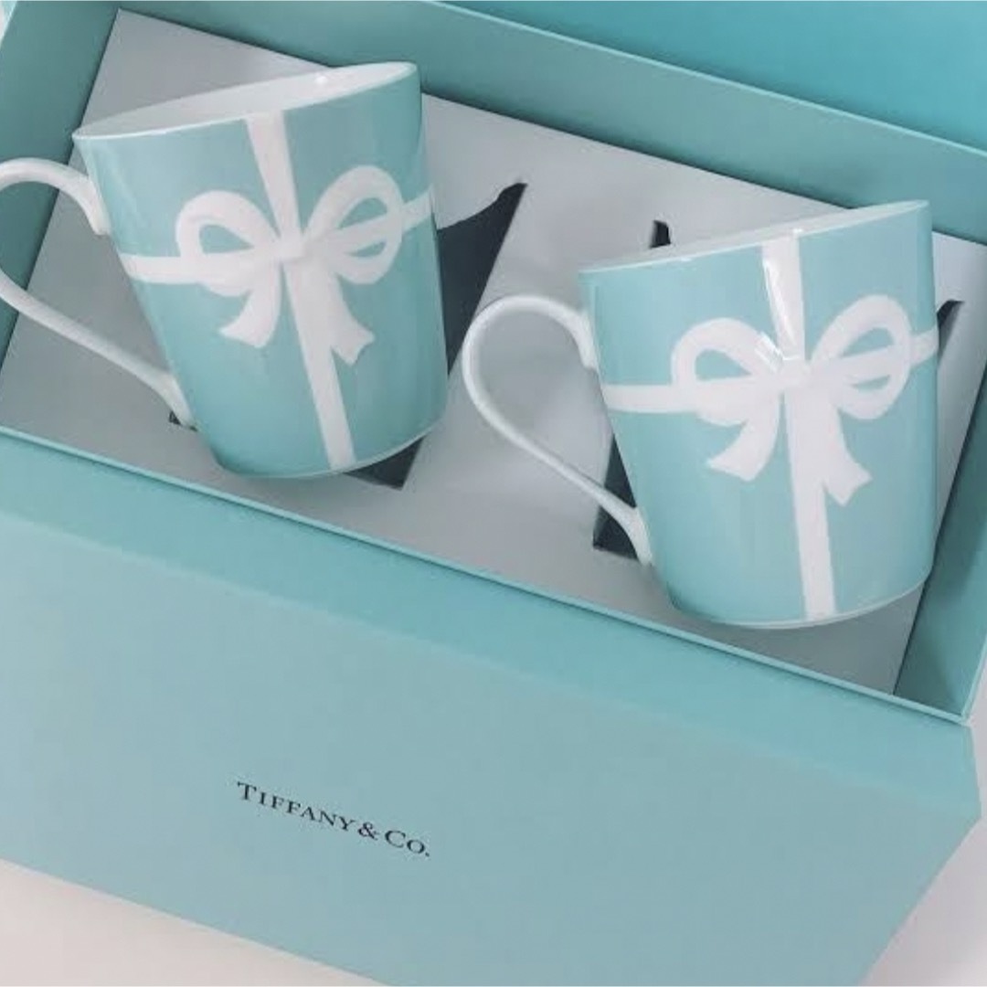 Tiffany & Co. - 廃盤新品未使用ティファニーTIFFANYリボンマグカップ 