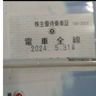 東急　全線　株主優待乗車証　東急　電車　定期(鉄道乗車券)