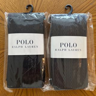 ポロラルフローレン(POLO RALPH LAUREN)の新品★ポロラルフローレン タイツ　80デニール 黒・チャコール　2足セット(タイツ/ストッキング)