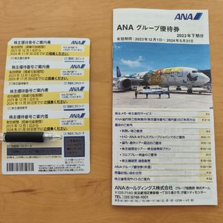 エーエヌエー(ゼンニッポンクウユ)(ANA(全日本空輸))の[即日発送]ANA株主優待券4枚セット&グループ優待券(航空券)