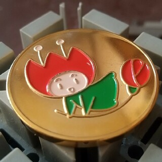 公式　EXPO'90  国際花と緑の博覧会　記念メダル　純金仕上　カラー花ずきん(その他)
