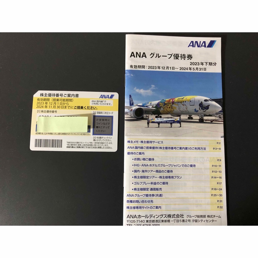 ANA(全日本空輸)(エーエヌエー(ゼンニッポンクウユ))の匿名配送　即購入可　ANA株主優待券 チケットの乗車券/交通券(航空券)の商品写真