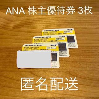 エーエヌエー(ゼンニッポンクウユ)(ANA(全日本空輸))のANA 株主割引券　3枚　2024.11.30まで　全日空(その他)