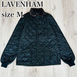 ラベンハム(LAVENHAM)の【美品】ラベンハム　キルティングジャケット　ブラック　イギリス製　レディース　M(ブルゾン)