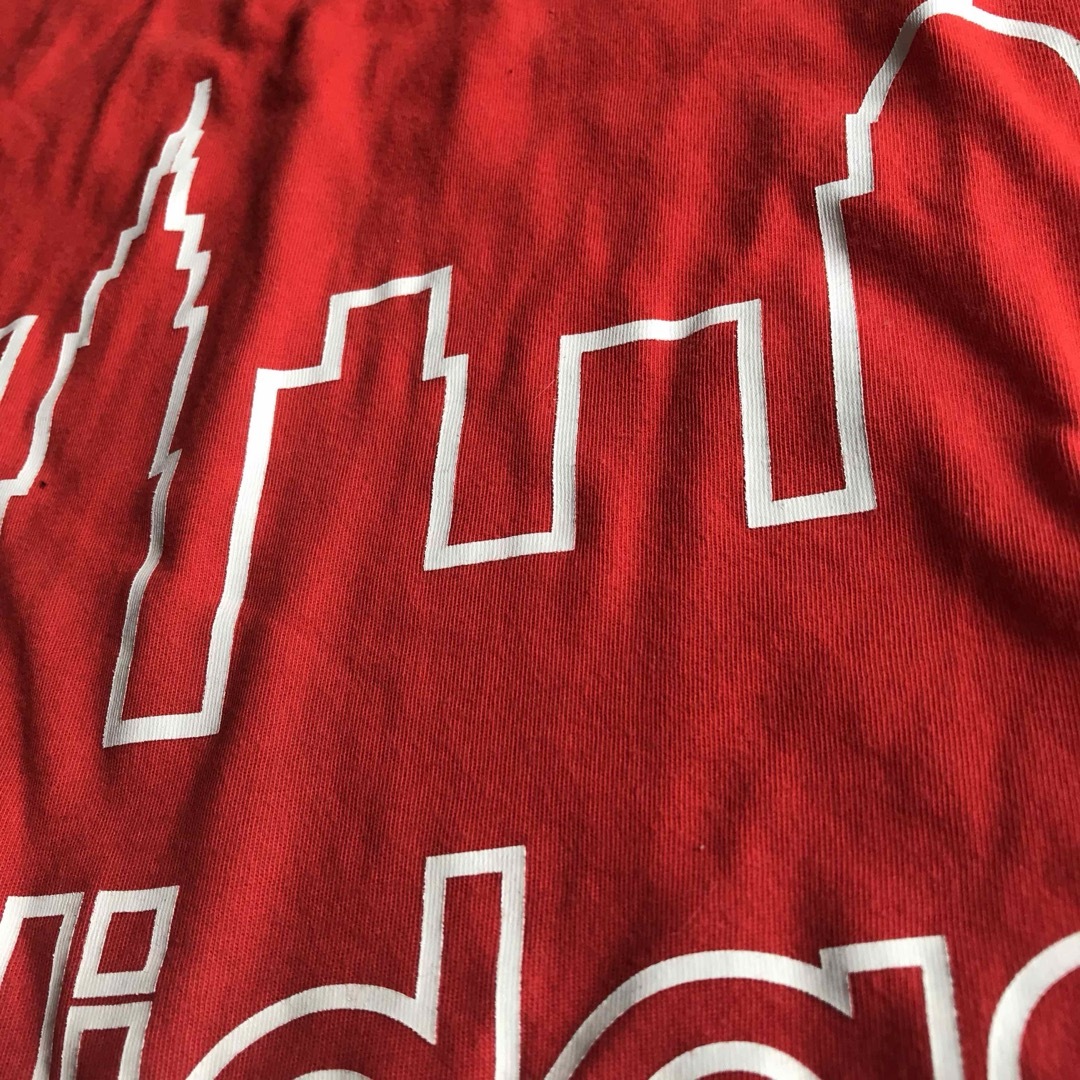 adidas(アディダス)のRUN DMC adidas Tシャツ レッド 赤 S 古着 ビンテージ メンズのトップス(Tシャツ/カットソー(半袖/袖なし))の商品写真